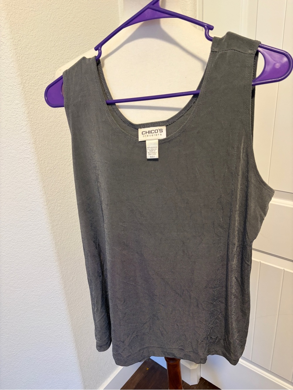 Chico's Gray Scoop Neck Tank